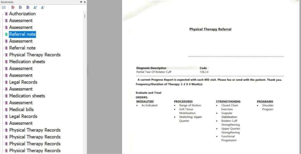 Bookmark - Medical Chronology